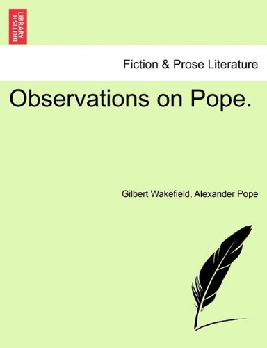 Observations on Pope [Paperback]