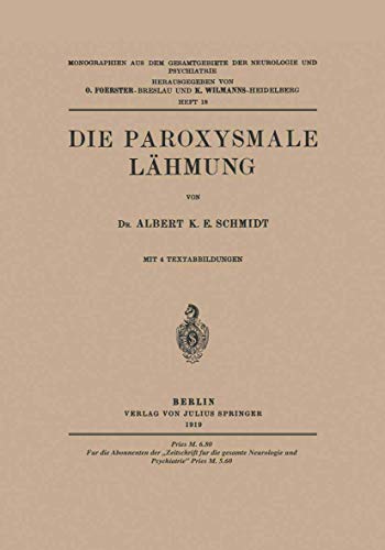 Die Paroxysmale Lhmung [Paperback]