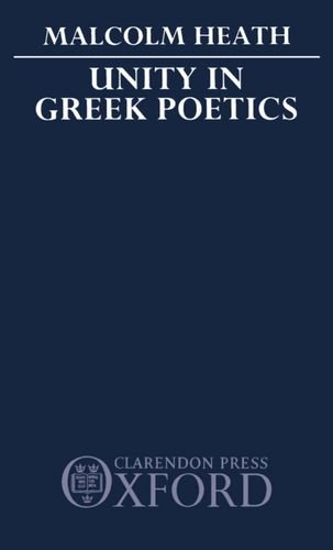 Unity in Greek Poetics [Hardcover]