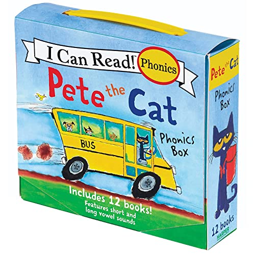 Pete the Cat 12-Book Phonics Fun Includes 12 Mini-Books Featuring Short and Lo [Paperback]