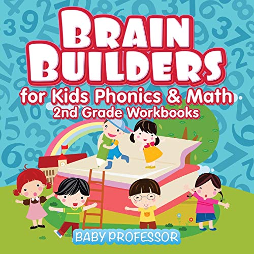 Brain Builders for Kids Phonics & Math 2nd Grade Workbooks [Paperback]