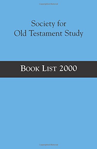 Society for Old Testament Study Book List 2000 [Paperback]