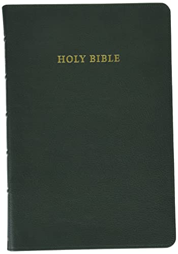KJV Topaz Reference Edition, Dark Green Goatskin Leather, KJ676XRL [Leather / fine bindi]