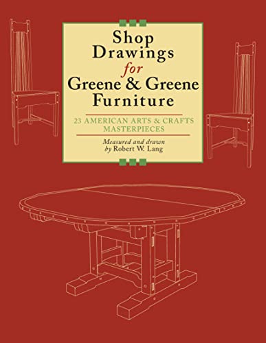 Shop Drawings for Greene &amp Greene Furniture 23 American Arts and Crafts Mas [Paperback]