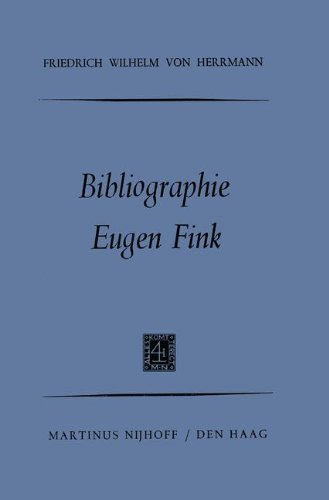 Bibliographie Eugen Fink [Paperback]