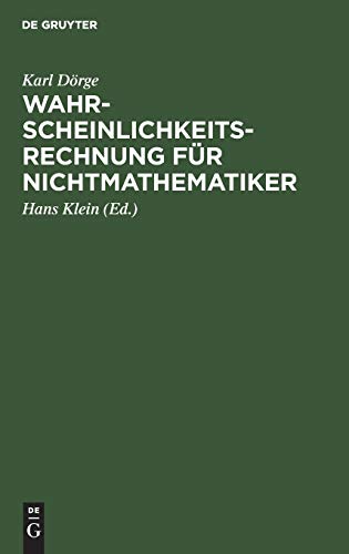 Wahrscheinlichkeitsrechnung Fur Nichtmathematiker [Hardcover]