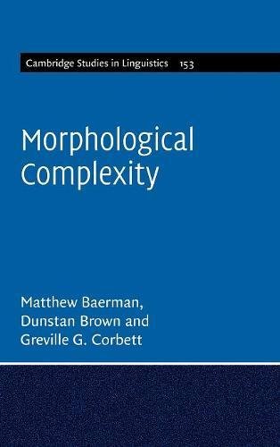 Morphological Complexity [Hardcover]