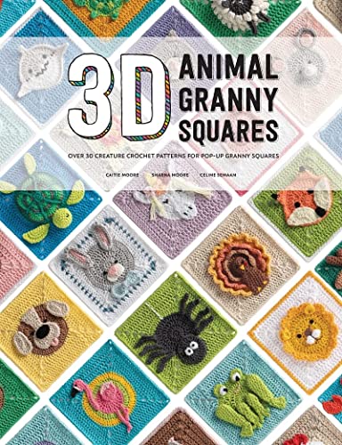 3D Animal Granny Squares Over 30 creature crochet patterns for pop-up granny sq [Paperback]