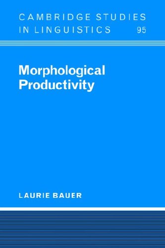 Morphological Productivity [Paperback]