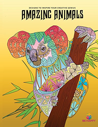 Amazing Animals Adult Coloring Book, Designs To Inspire Your Creative Genius [Paperback]