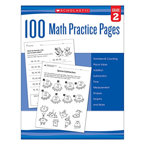 100 Math Practice Pages (Grade 2) [Paperback]