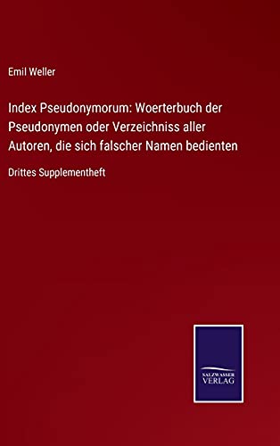 Index Pseudonymorum
