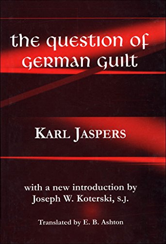 The Question of German Guilt [Paperback]