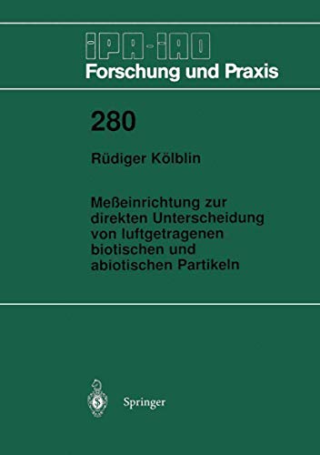 Meeinrichtung zur direkten Unterscheidung von luftgetragenen biotischen und abi [Paperback]