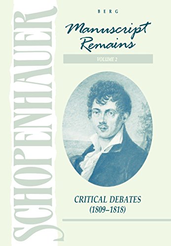 Manuscript Remains, Volume II Critical Debates (189-1818) [Hardcover]