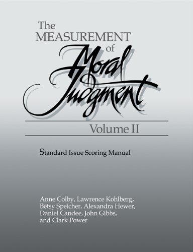The Measurement of Moral Judgement Volume 2, Standard Issue Scoring Manual [Paperback]