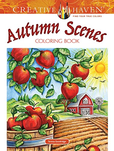 Creative Haven Autumn Scenes Coloring Book [Paperback]