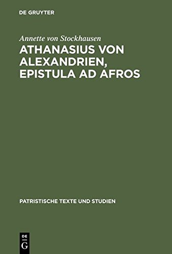 Athanasius Von Alexandrien, Epistula Ad Afros [Hardcover]