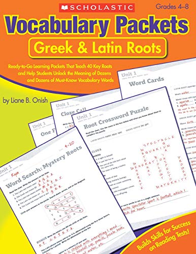 Vocabulary Packets Greek & Latin Roots Ready-to-Go Learning Packets That T [Paperback]