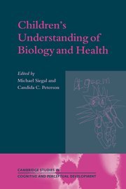 Children's Understanding of Biology and Health [Hardcover]