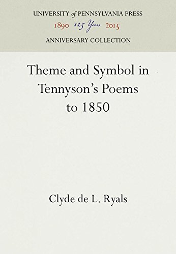Theme and Symbol in Tennyson's Poems To 1850 [Hardcover]