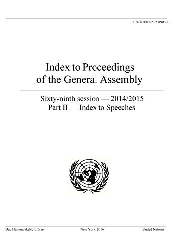 Index To Proceedings Of The General Assembly 2014/2015 Part II - Index To Spee [Paperback]