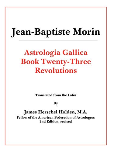 Astrologia Gallica Book 23 Revolutions [Paperback]