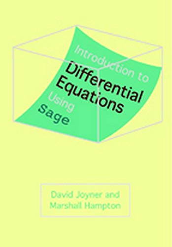 Introduction To Differential Equations Using Sage [Hardcover]