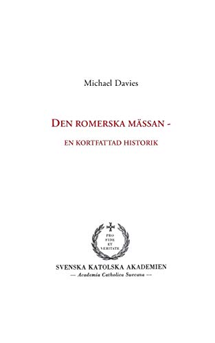 Den Romerska Mssan (swedish Edition) [Paperback]