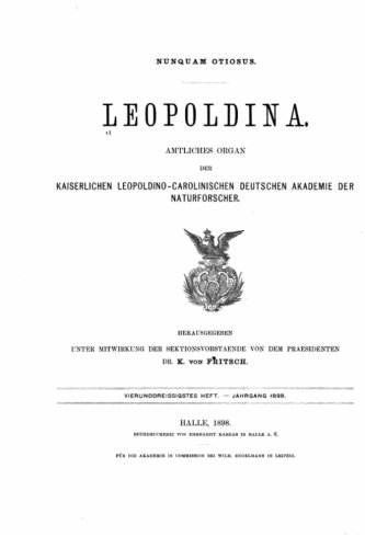 Leopoldina, Amtliches Organ Der Kaiserlich Leopoldinisch-Carolinischen Deutschen [Paperback]