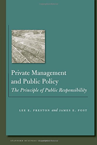 Private Management and Public Policy The Principle of Public Responsibility [Paperback]