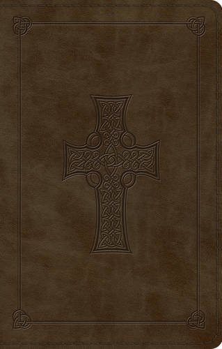Esv Large Print Value Thinline Bible (trutone, Olive, Celtic Cross Design) [Imitation Leather]