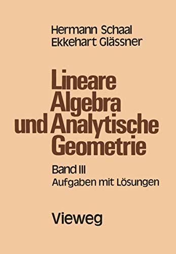 Lineare Algebra und Analytische Geometrie Band III Aufgaben mit Lsungen [Paperback]
