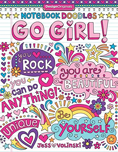 Notebook Doodles Go Girl Coloring &amp Activity Book [Paperback]