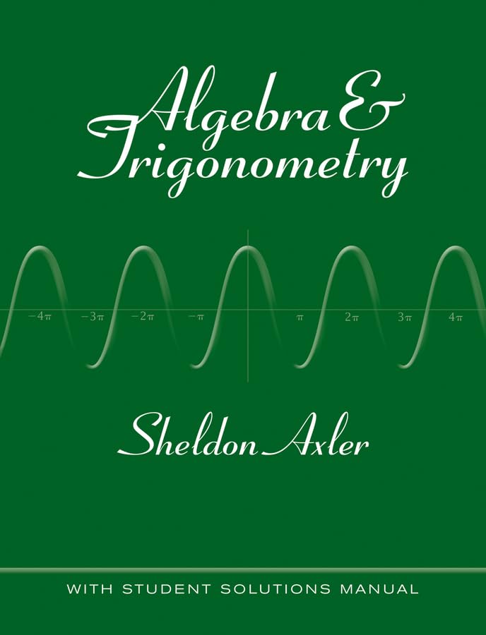 Algebra and Trigonometry [Hardcover]
