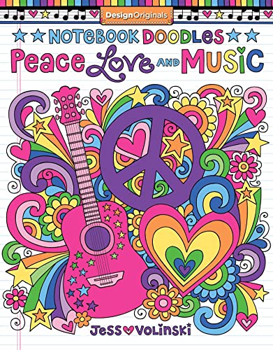 Notebook Doodles Peace, Love, and Music Coloring &amp Activity Book [Paperback]