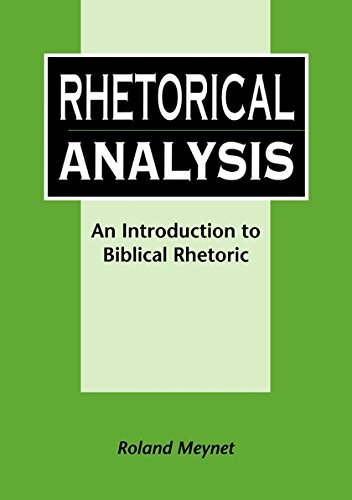 Rhetorical Analysis An Introduction to Biblical Rhetoric [Hardcover]