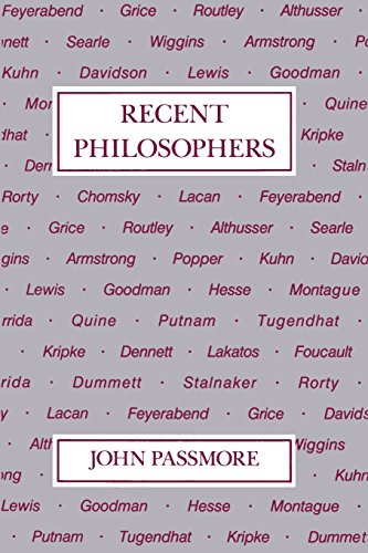 Recent Philosophers [Paperback]
