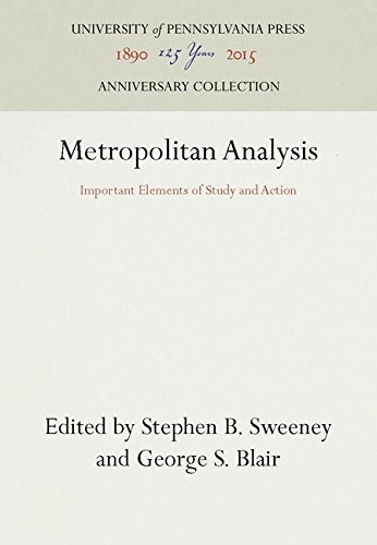Metropolitan Analysis  Important Elements of Study and Action [Hardcover]