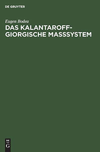 Kalantaroff-Giorgische Masystem [Hardcover]