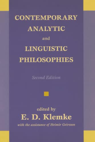 Contemporary Analytic and Linguistic Philosophies [Paperback]
