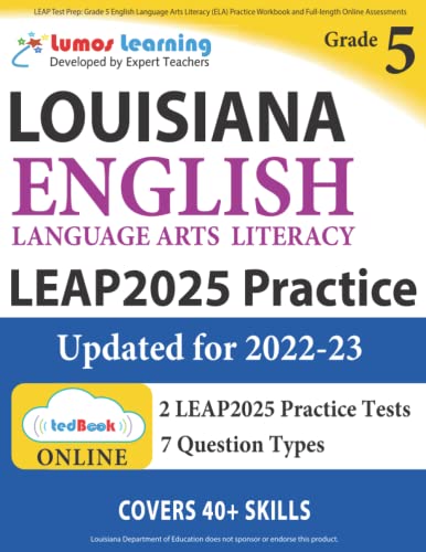 LEAP Test Prep Grade 5 English Language Arts Literacy (ELA) Practice Workbook a [Paperback]