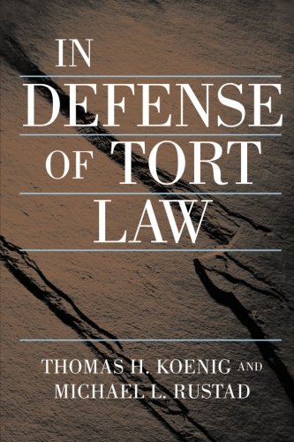 In Defense of Tort Law [Paperback]