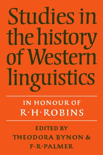 Studies in the History of Western Linguistics [Paperback]