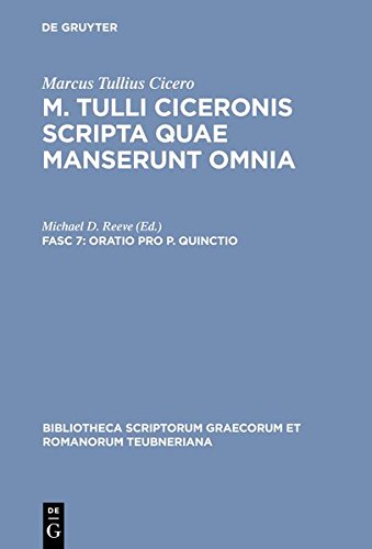 Scripta Quae Manserunt Omnia, fasc. 7 Oratio Pro P. Quinctio [Paperback]