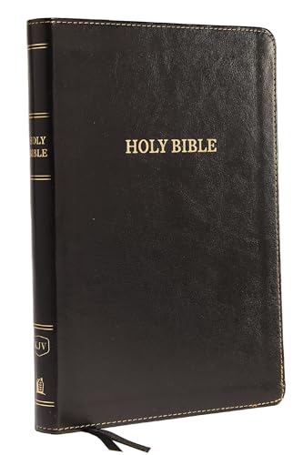 KJV Holy Bible Large Print Thinline, Black Leathersoft, Red Letter, Comfort Pri [Leather / fine bindi]