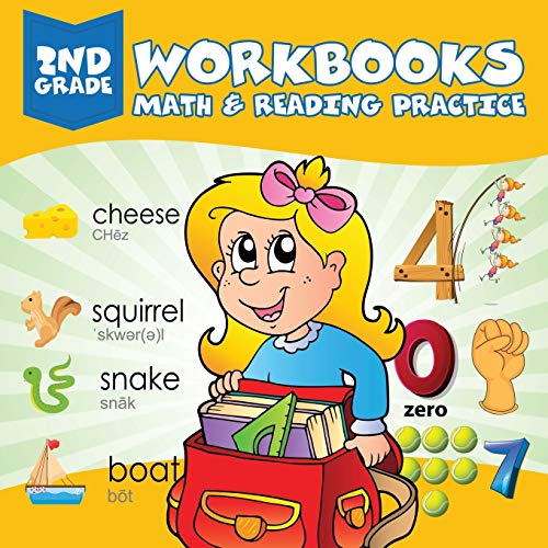 2nd Grade Workbooks  Math & Reading Practice [Paperback]