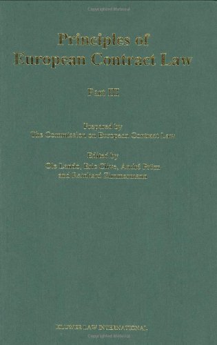 Principles of European Contract Law [Hardcover]