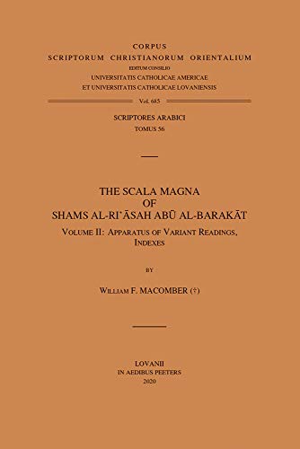 The Scala Magna of Shams al-Ri'asah Abu al-Barakat. Volume II Apparatus of Vari [Paperback]
