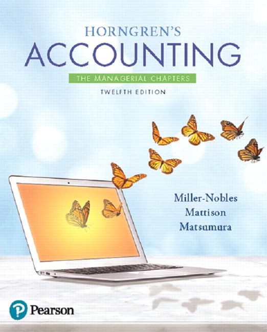 Horngren's Accounting The Managerial Chapters [Paperback]